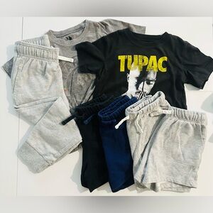 Kids Casual Shorts Set - Gray, Black, and Blue